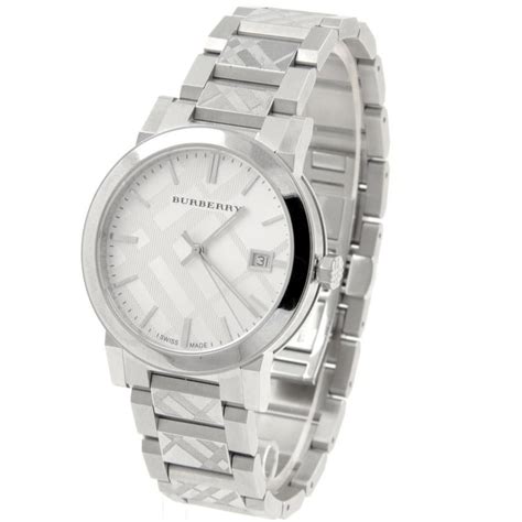 burberry bu9037|Burberry Ladies The City Engraved Checked Steel .